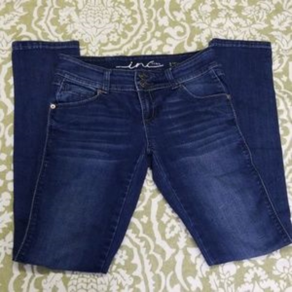 INC Denim Jeans Skinny Sz 0 Dark Stretch